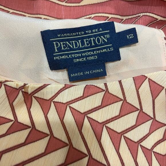 PENDLETON MAXI DRESS SLEEVELESS ORANGE GRIDS  BOARDWALK SIZE 12 AESTHETIC CORE - Picture 7 of 11